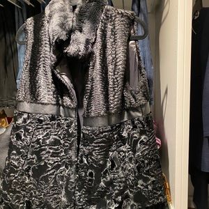 Ladies reversible faux fur vest